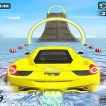 Water Surfing Car Stunt Games